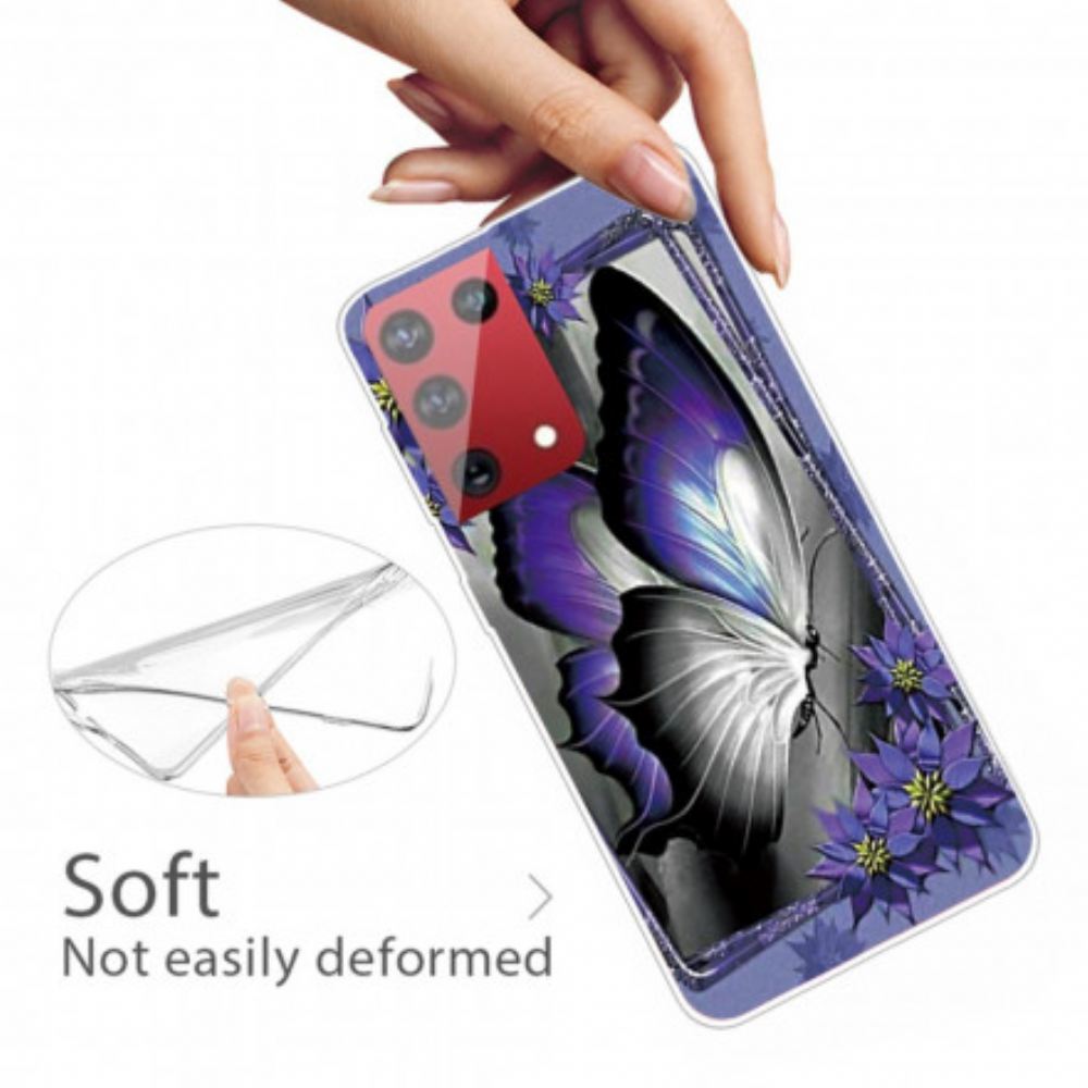 Kryt Na Samsung Galaxy S21 Ultra 5G Královský Motýl