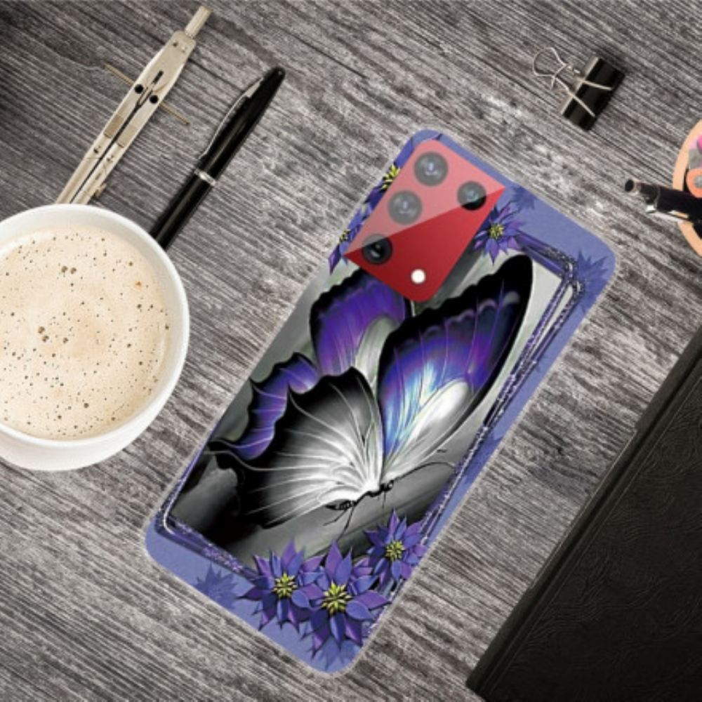 Kryt Na Samsung Galaxy S21 Ultra 5G Královský Motýl