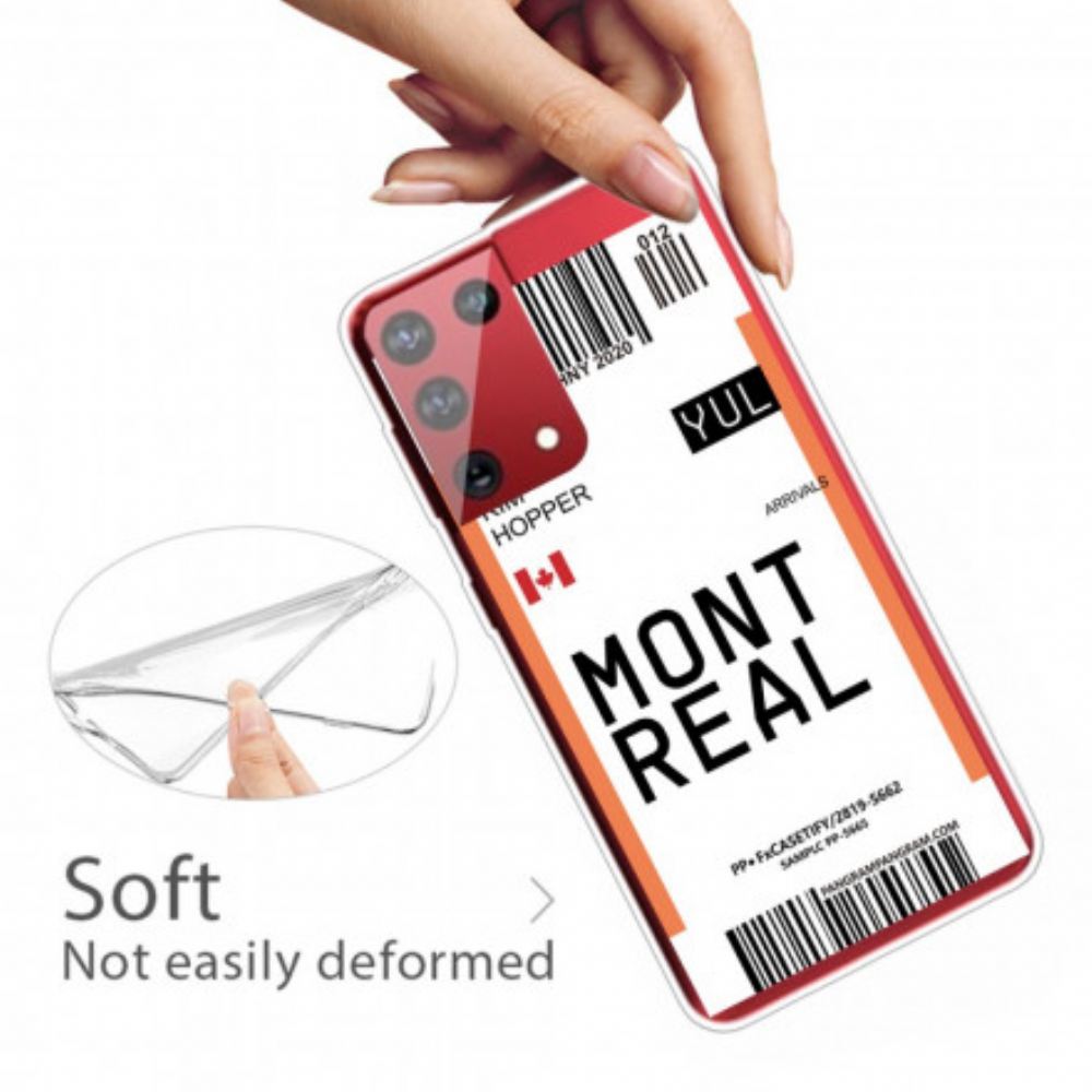 Kryt Na Samsung Galaxy S21 Ultra 5G Palubní Vstupenka Do Montrealu
