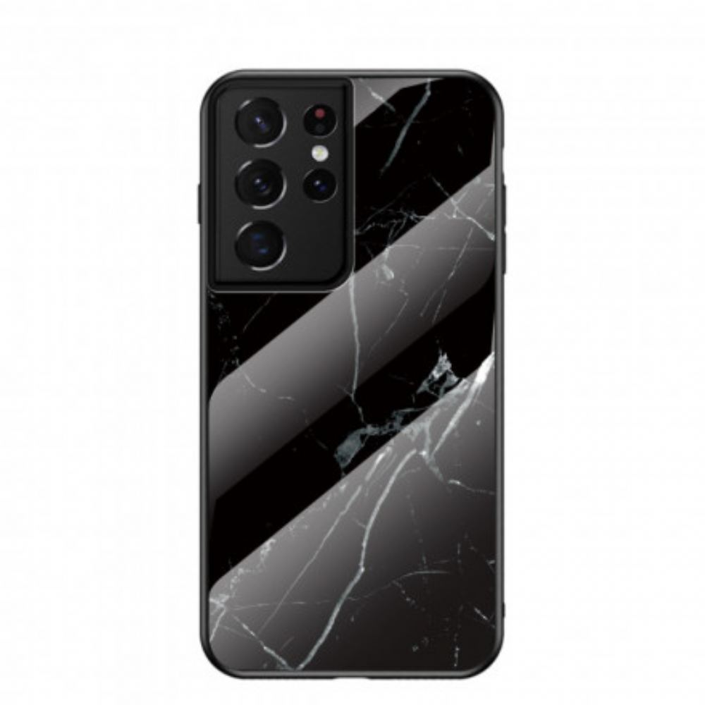 Kryt Na Samsung Galaxy S21 Ultra 5G Tvrzené Sklo V Barvách Mramoru