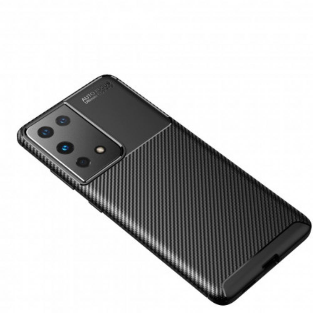 Kryty Na Mobil Na Samsung Galaxy S21 Ultra 5G Flexibilní Textura Uhlíkových Vláken