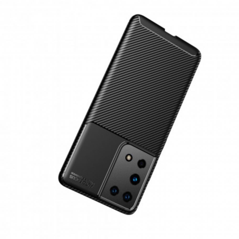 Kryty Na Mobil Na Samsung Galaxy S21 Ultra 5G Flexibilní Textura Uhlíkových Vláken
