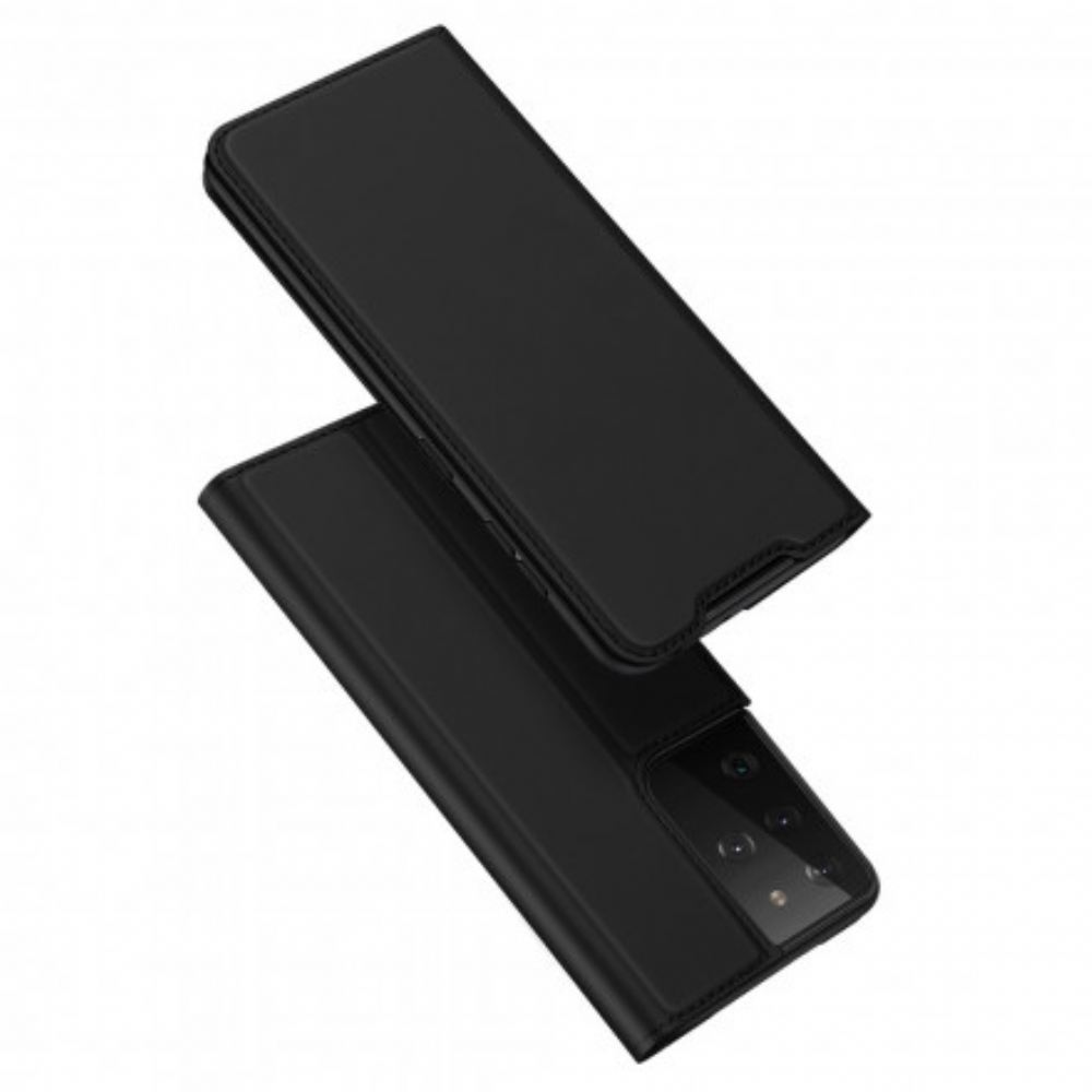 Kryty Na Mobil Na Samsung Galaxy S21 Ultra 5G Flipové Pouzdro Skin Pro Dux Ducis
