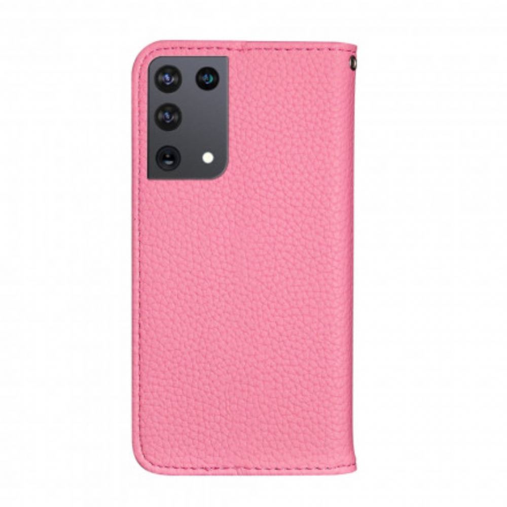 Kryty Na Mobil Na Samsung Galaxy S21 Ultra 5G Flipové Pouzdro Umělá Kůže Litchi Ultra Chic
