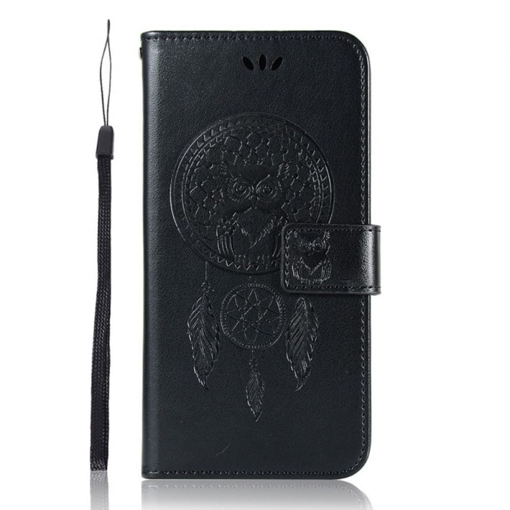 Flipové Pouzdro Na Samsung Galaxy A13 5G Kožený Efekt Catch Dreams Owl