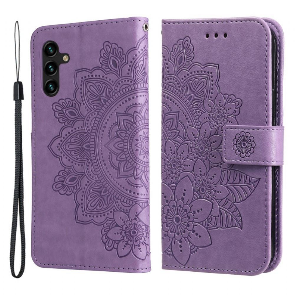Flipové Pouzdro Na Samsung Galaxy A13 5G Květinová Mandala