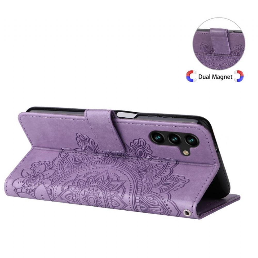 Flipové Pouzdro Na Samsung Galaxy A13 5G Květinová Mandala