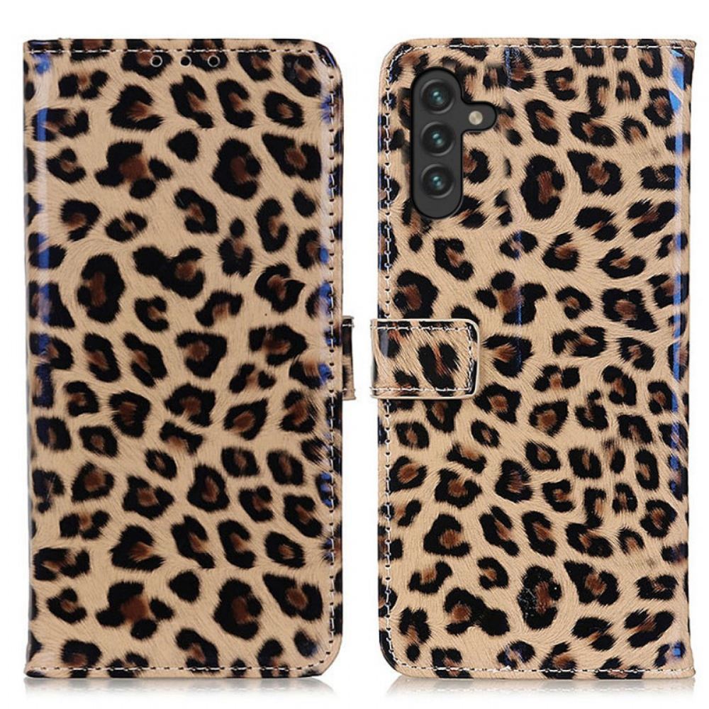 Flipové Pouzdro Na Samsung Galaxy A13 5G Leopard