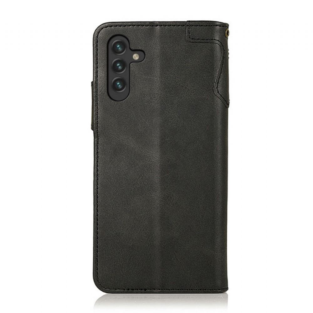 Flipové Pouzdro Na Samsung Galaxy A13 5G Magnetické Tlačítko Khazneh