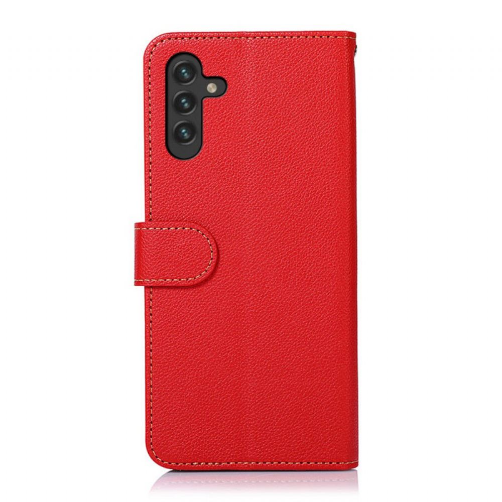 Flipové Pouzdro Na Samsung Galaxy A13 5G Rfid Khazneh Ve Stylu Liči