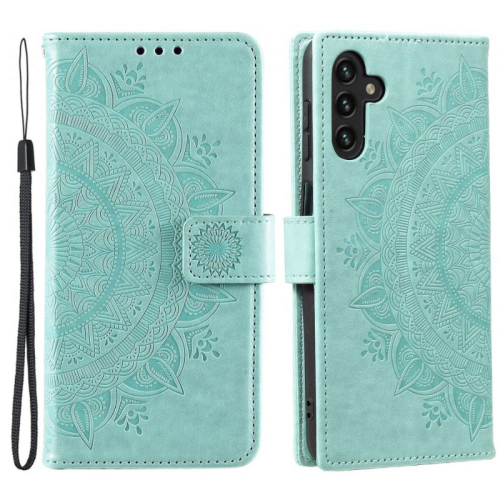 Flipové Pouzdro Na Samsung Galaxy A13 5G Sluneční Mandala