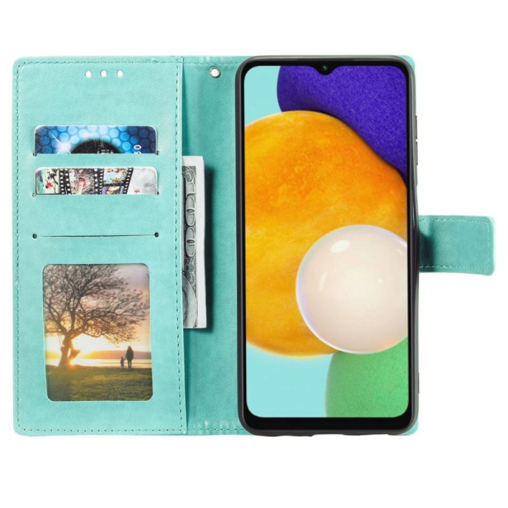 Flipové Pouzdro Na Samsung Galaxy A13 5G Sluneční Mandala