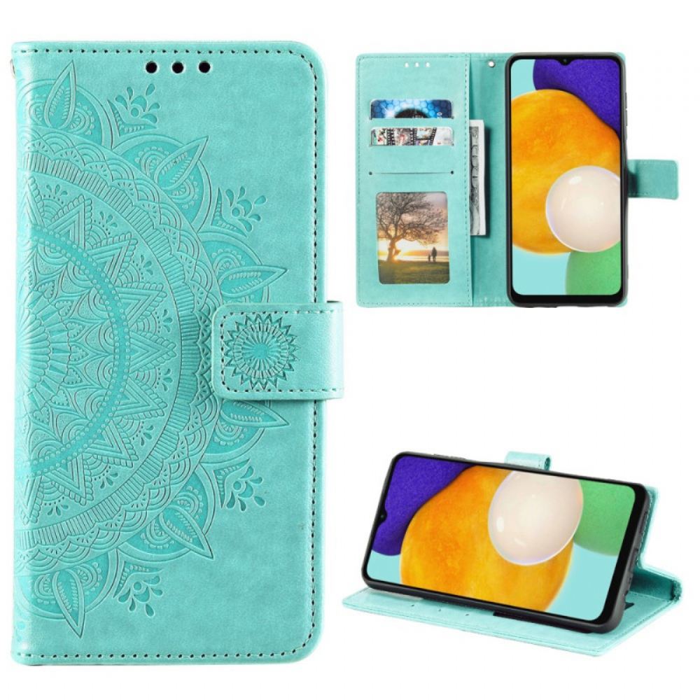 Flipové Pouzdro Na Samsung Galaxy A13 5G Sluneční Mandala