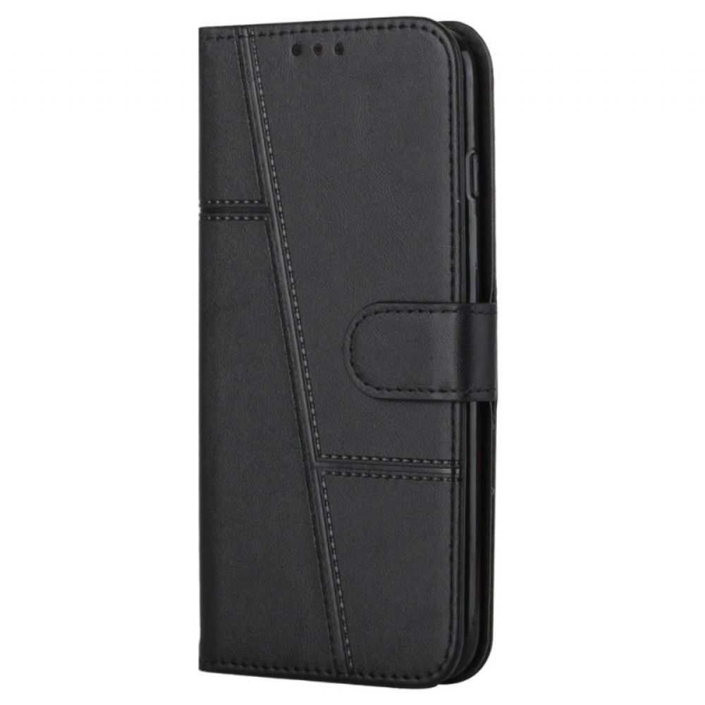 Kožené Pouzdro Na Samsung Galaxy A13 5G Na Lana Strappy Geo Kožený Efekt