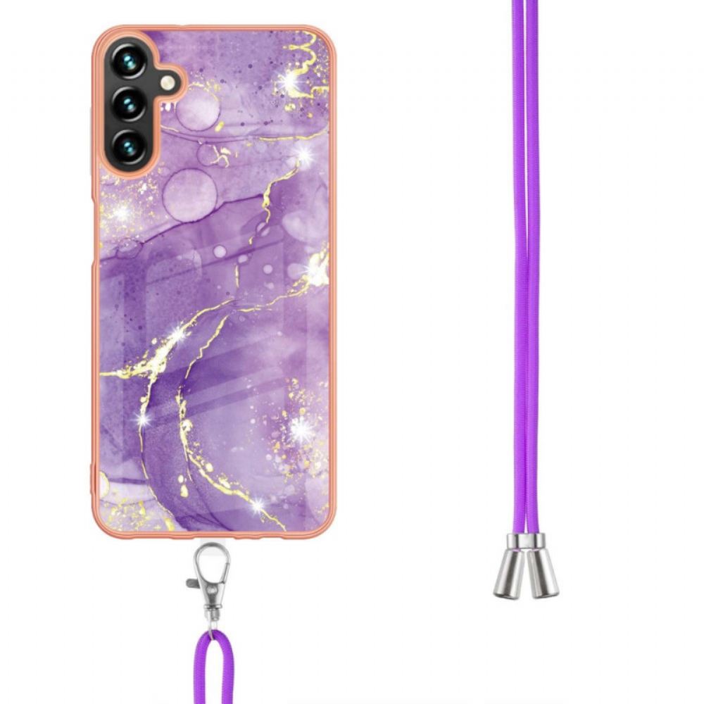 Kryt Na Samsung Galaxy A13 5G Na Lana À Cord Marble Design