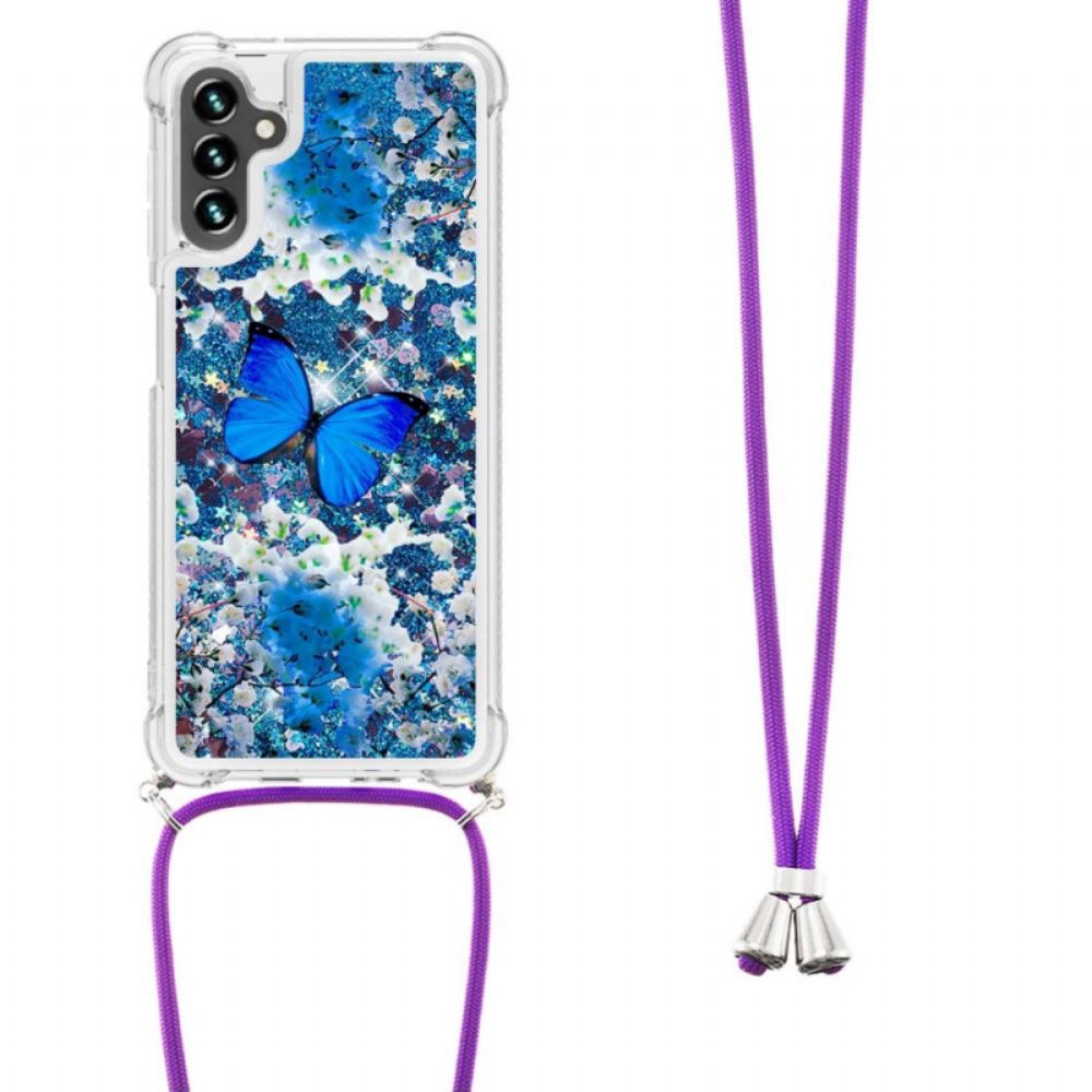 Kryt Na Samsung Galaxy A13 5G Na Lana Stahovací Šňůrka S Flitry