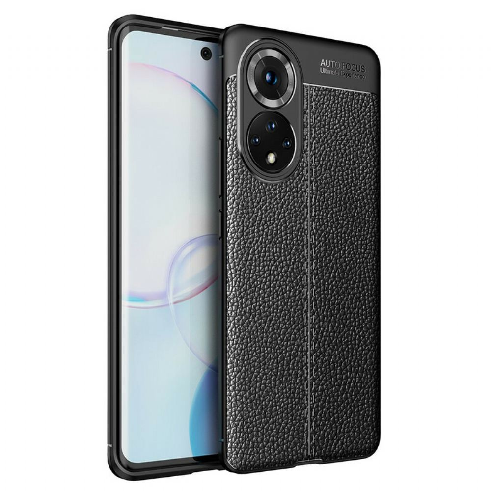Kryt Na Huawei Nova 9 / Honor 50 Dvojitá Linie Litchi Kožený Efekt