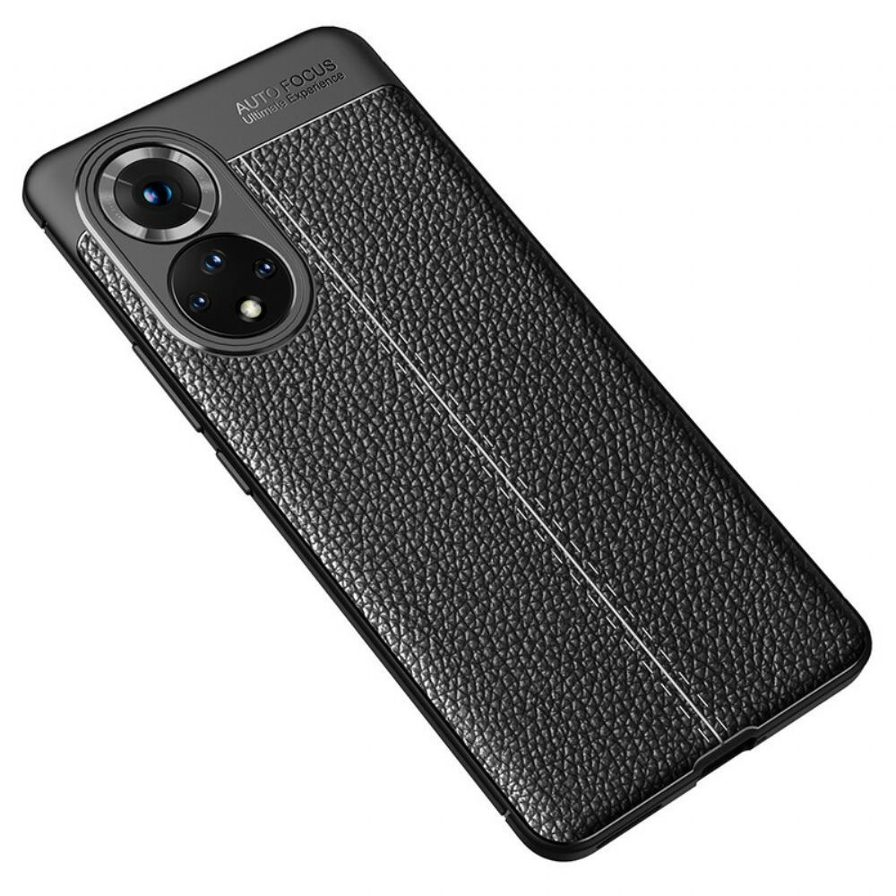Kryt Na Huawei Nova 9 / Honor 50 Dvojitá Linie Litchi Kožený Efekt