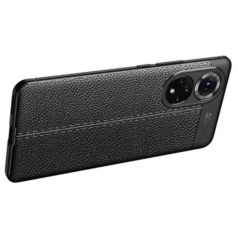 Kryt Na Huawei Nova 9 / Honor 50 Dvojitá Linie Litchi Kožený Efekt