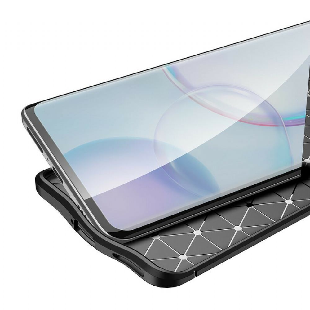 Kryt Na Huawei Nova 9 / Honor 50 Dvojitá Linie Litchi Kožený Efekt