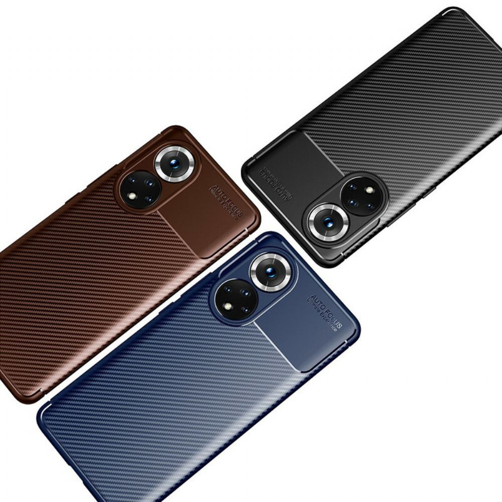 Kryty Na Mobil Na Huawei Nova 9 / Honor 50 Flexibilní Textura Uhlíkových Vláken