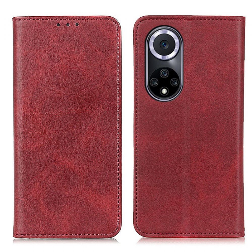 Kryty Na Mobil Na Huawei Nova 9 / Honor 50 Flipové Pouzdro Elegance Štípaná Kůže