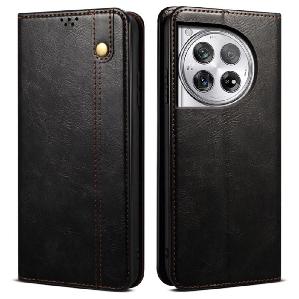 Kožené Pouzdro Oneplus 12r Voskovaná Imitace Kůže