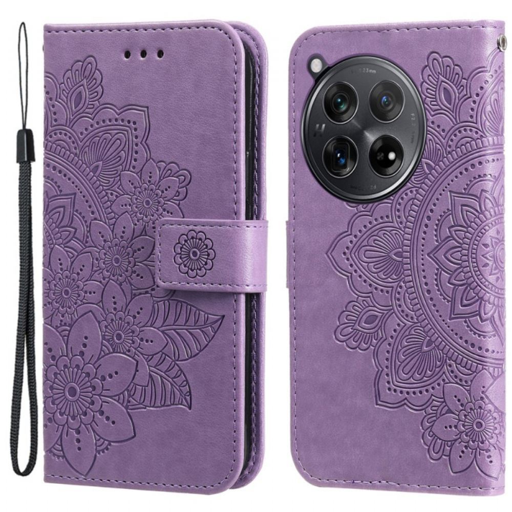 Kožený Kryt Na Oneplus 12r Mandala S Popruhem
