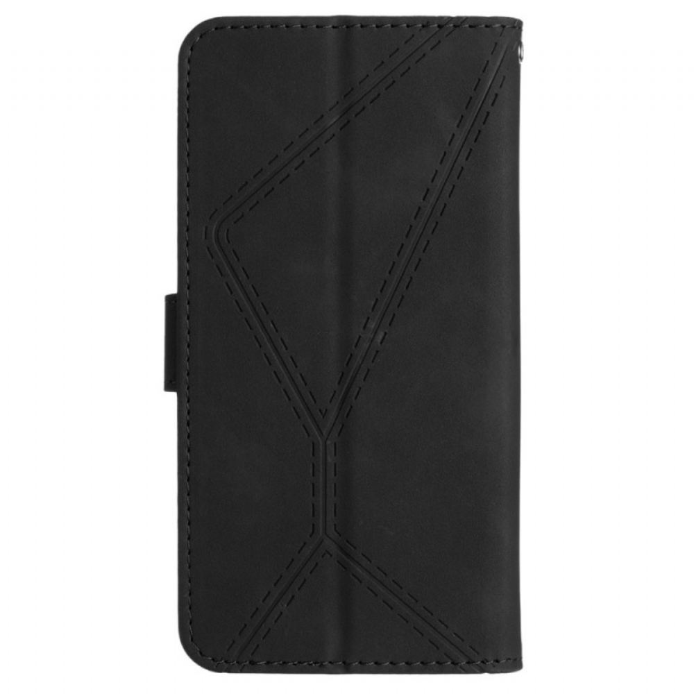 Kožený Kryt Oneplus 12r Čáry A Tečky