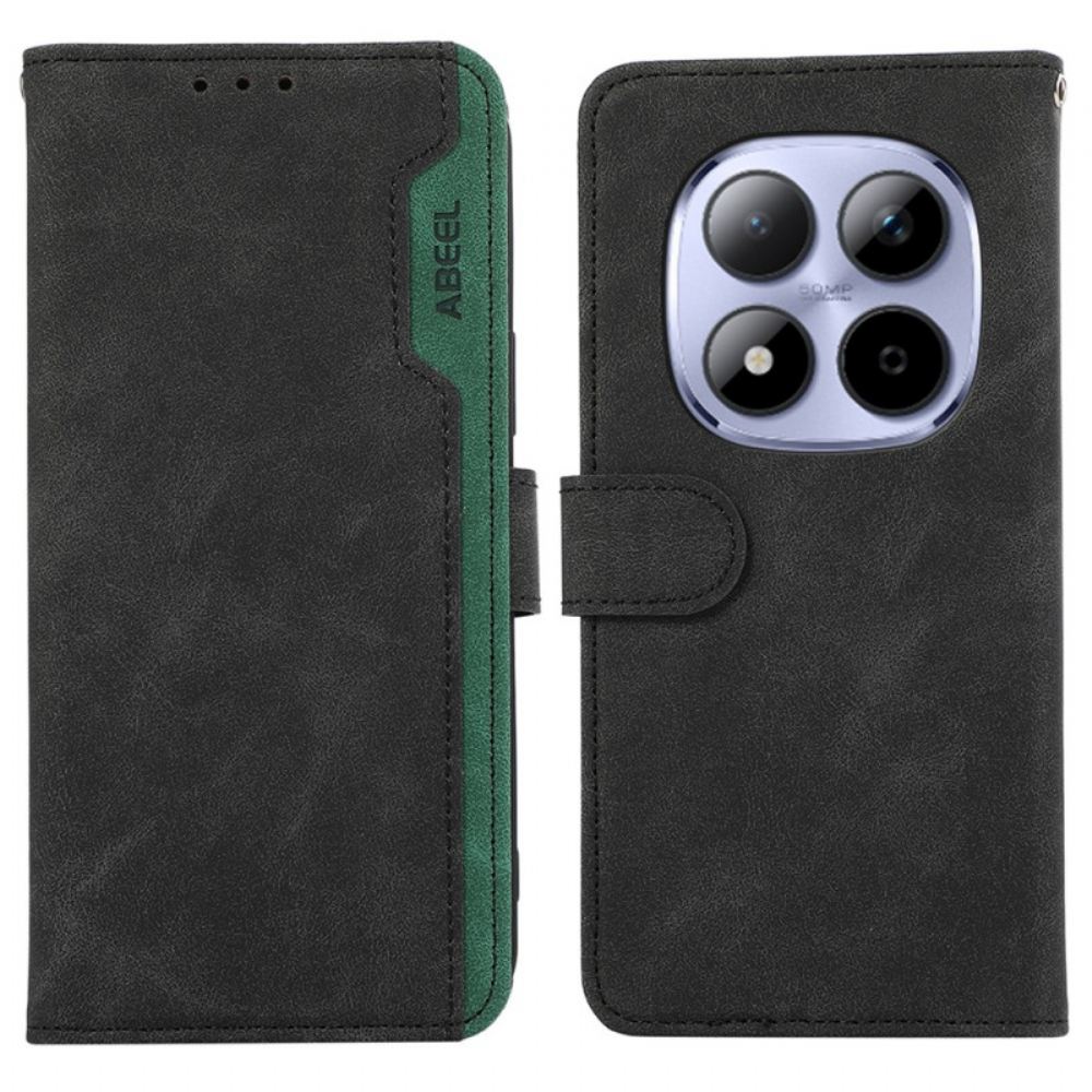 Kožený Kryt Na Xiaomi Redmi Note 15 Pro 5g Dvoubarevný Abeel