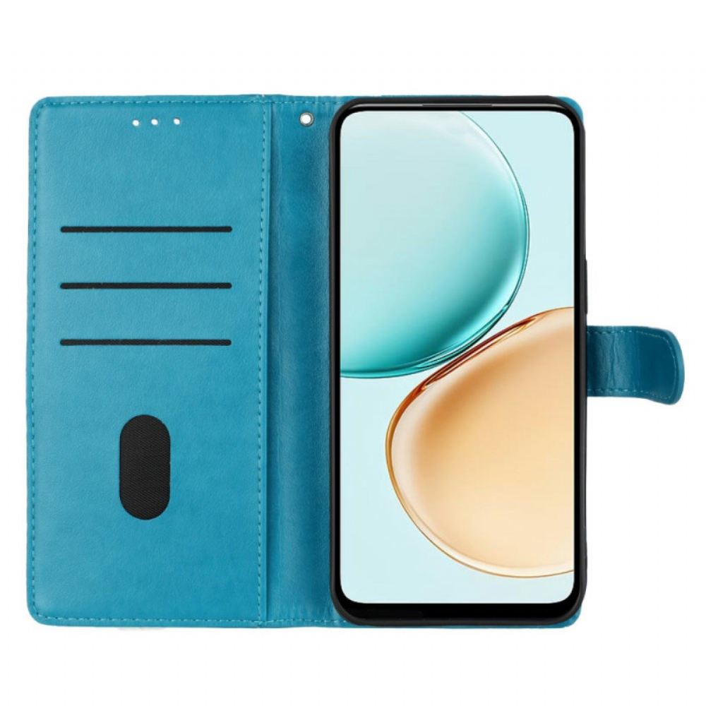 Kožený Kryt Na Xiaomi Redmi Note 15 Pro 5g Květinová Gravírování