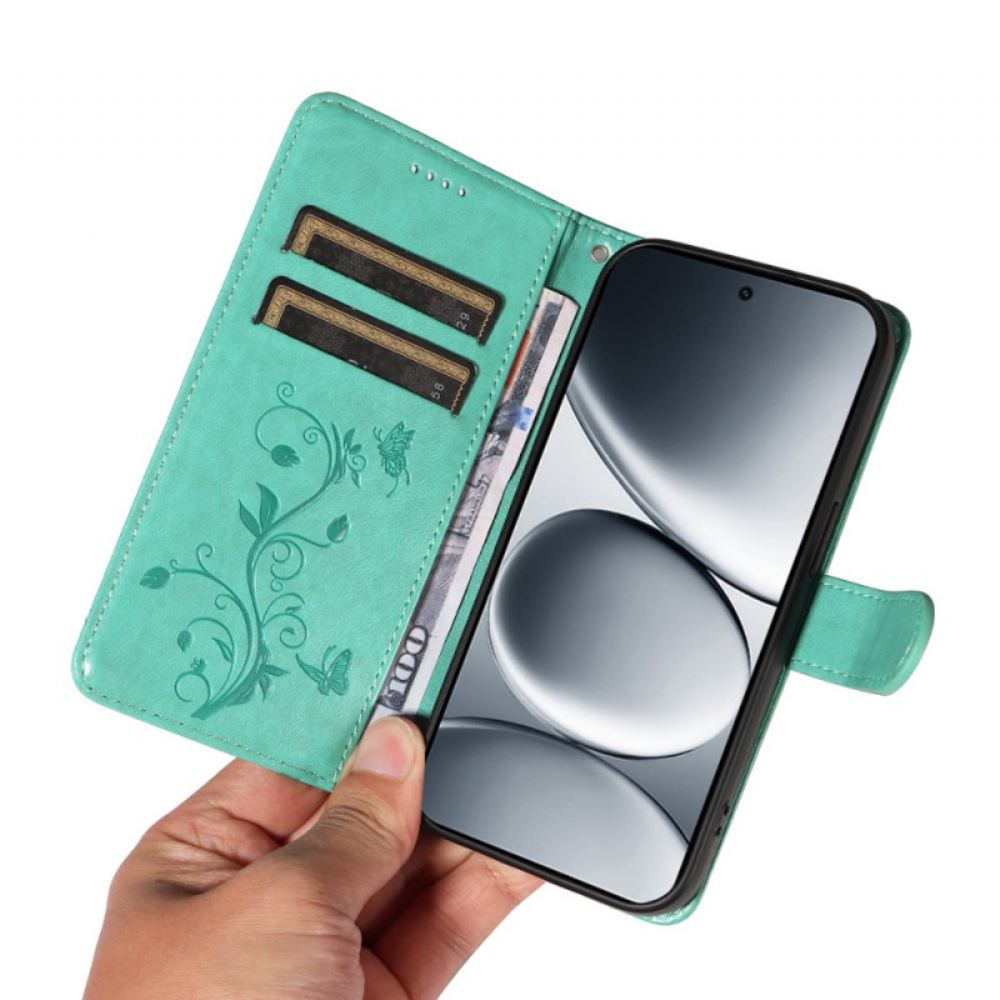 Kožený Kryt Na Xiaomi Redmi Note 15 Pro 5g Květinový Vzor