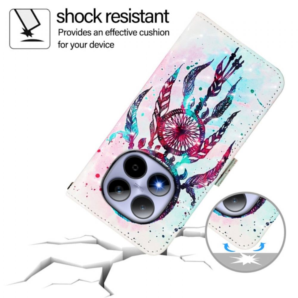 Kožený Kryt Na Xiaomi Redmi Note 15 Pro 5g Lapač Snů