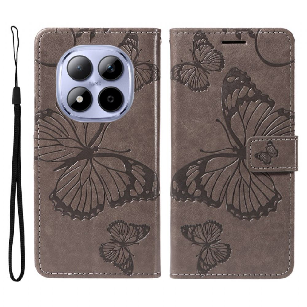 Kožený Kryt Na Xiaomi Redmi Note 15 Pro 5g Obří Motýli