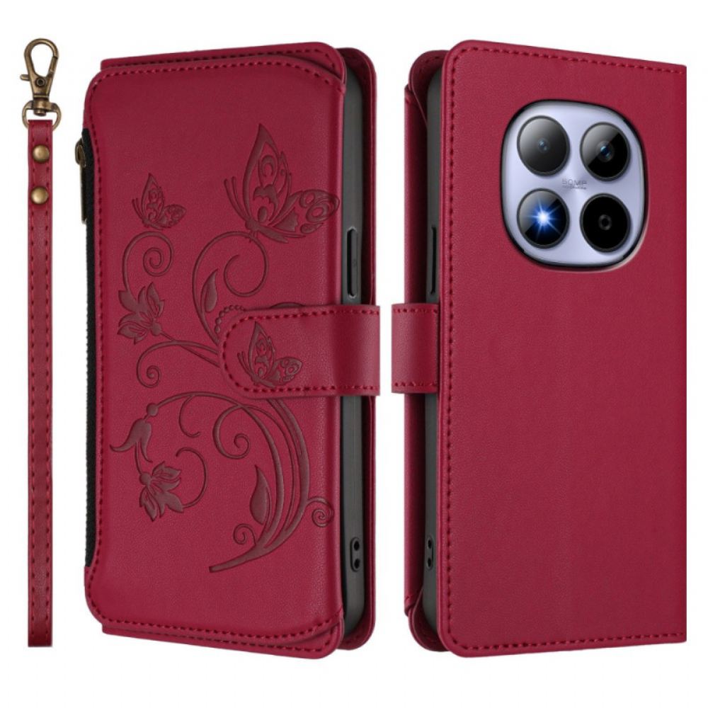 Kožený Kryt Na Xiaomi Redmi Note 15 Pro 5g Peněženka S 6 Přihrádkami Na Karty