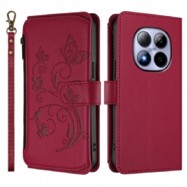 Kožený Kryt Na Xiaomi Redmi Note 15 Pro 5g Peněženka S 6 Přihrádkami Na Karty