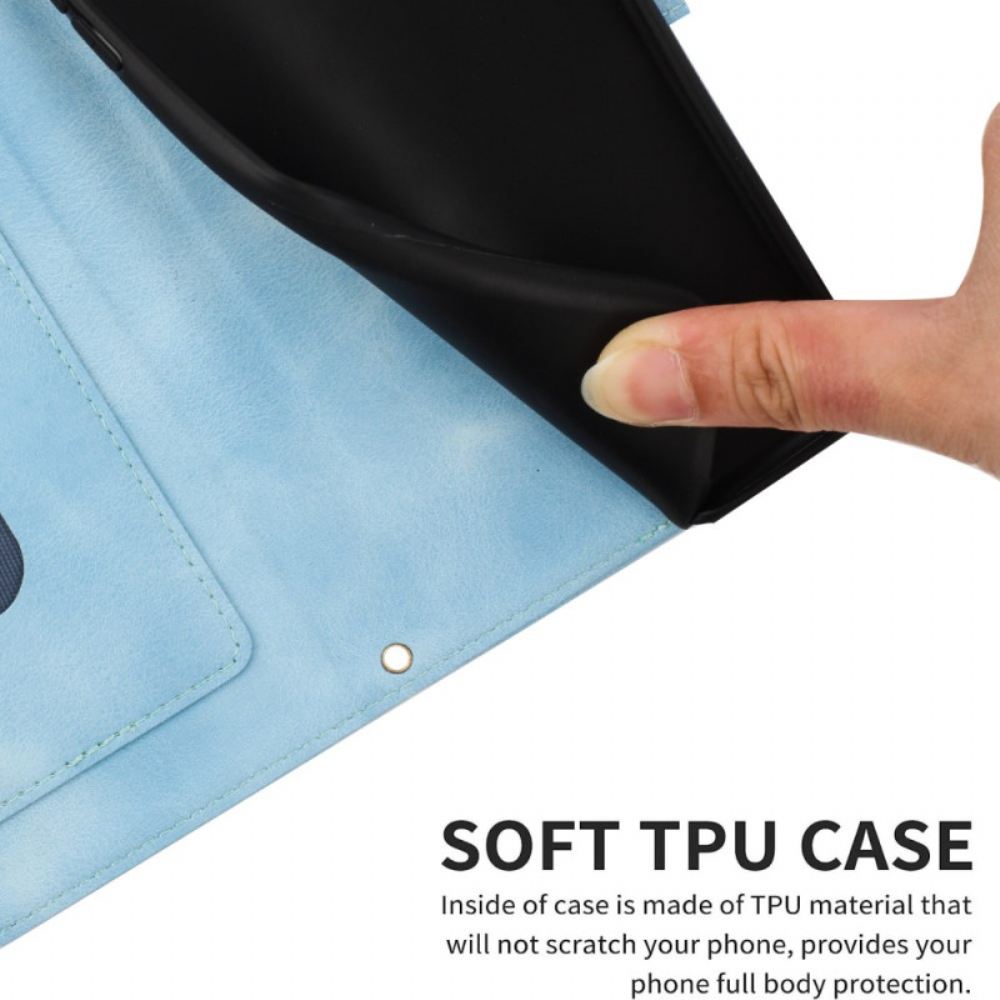 Kožený Kryt Xiaomi Redmi Note 15 Pro 5g Květinový Vzor S Páskem