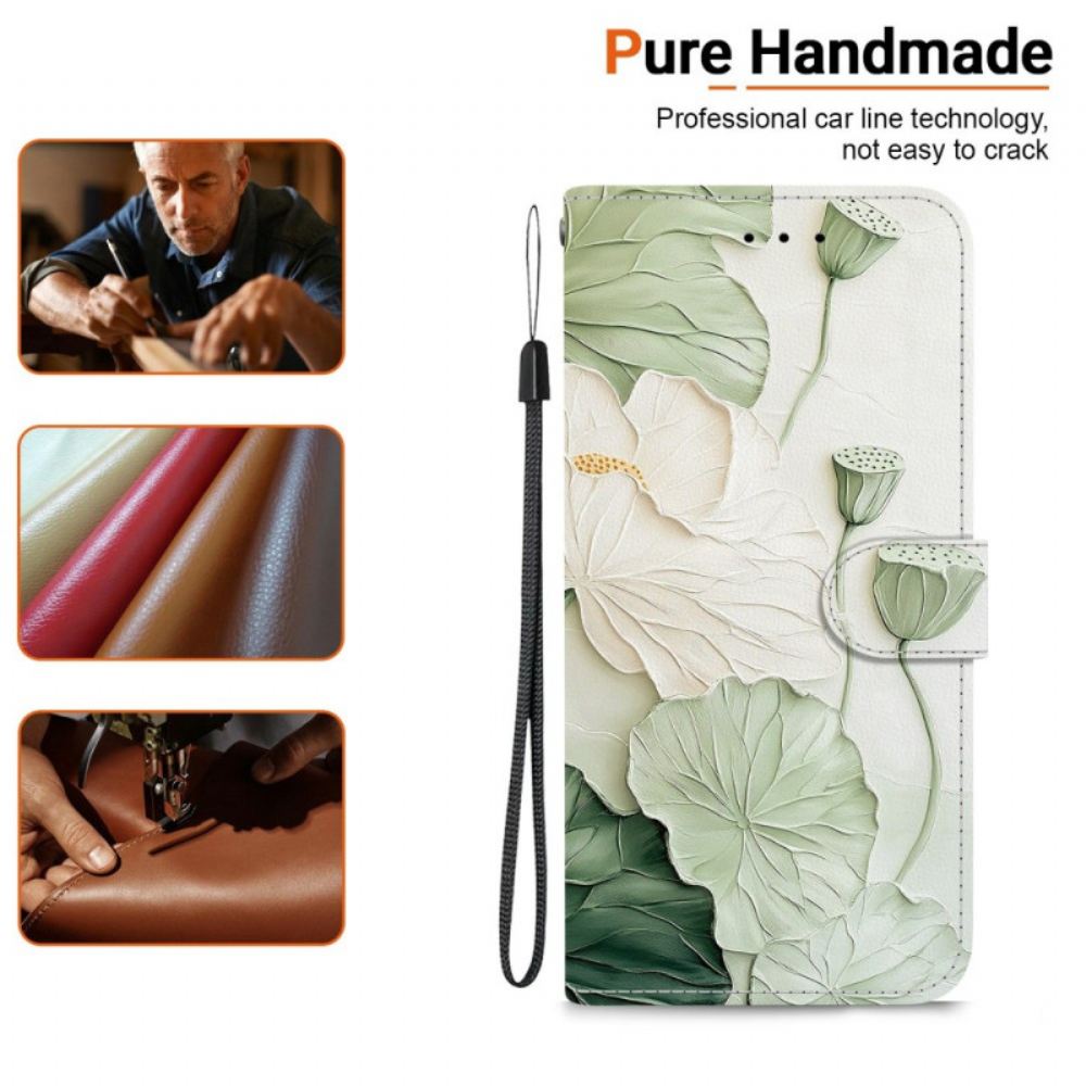 Kožený Kryt Xiaomi Redmi Note 15 Pro 5g Lotosový Vzor