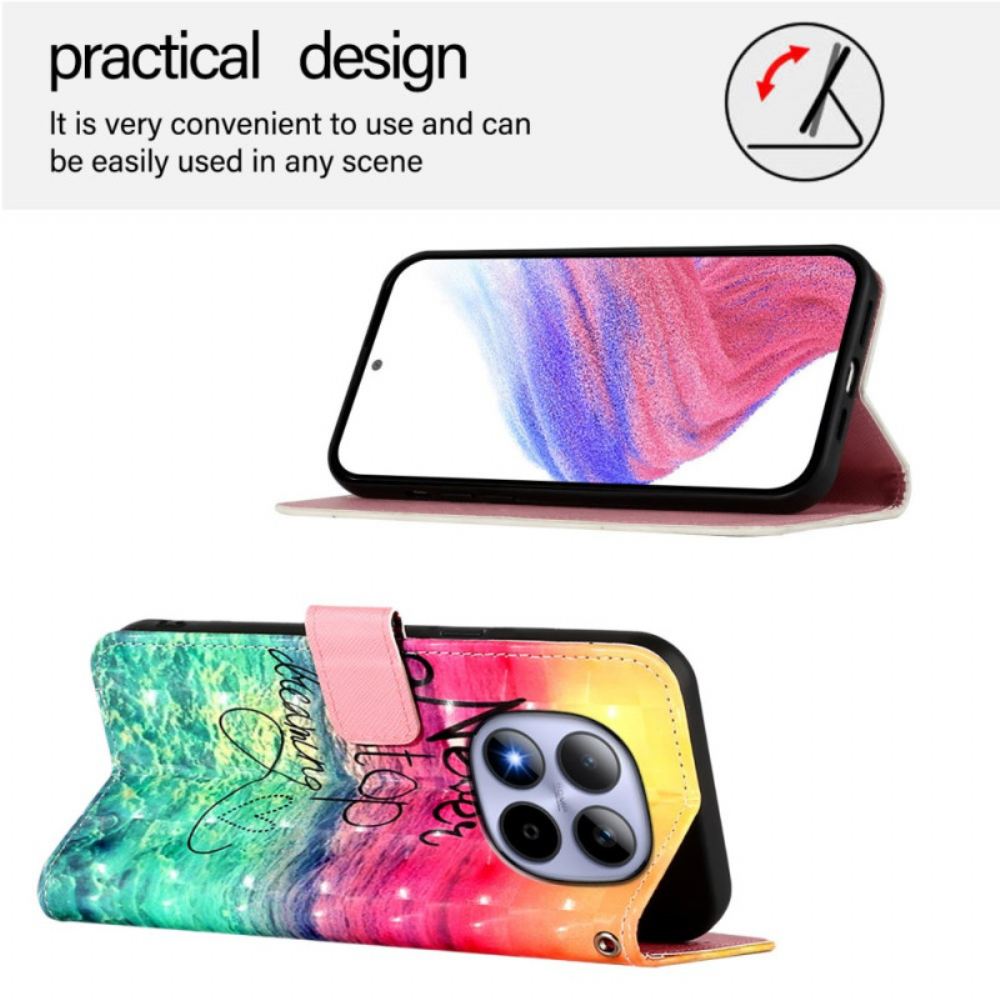 Kožený Kryt Xiaomi Redmi Note 15 Pro 5g Nikdy Nepřestávej Snít