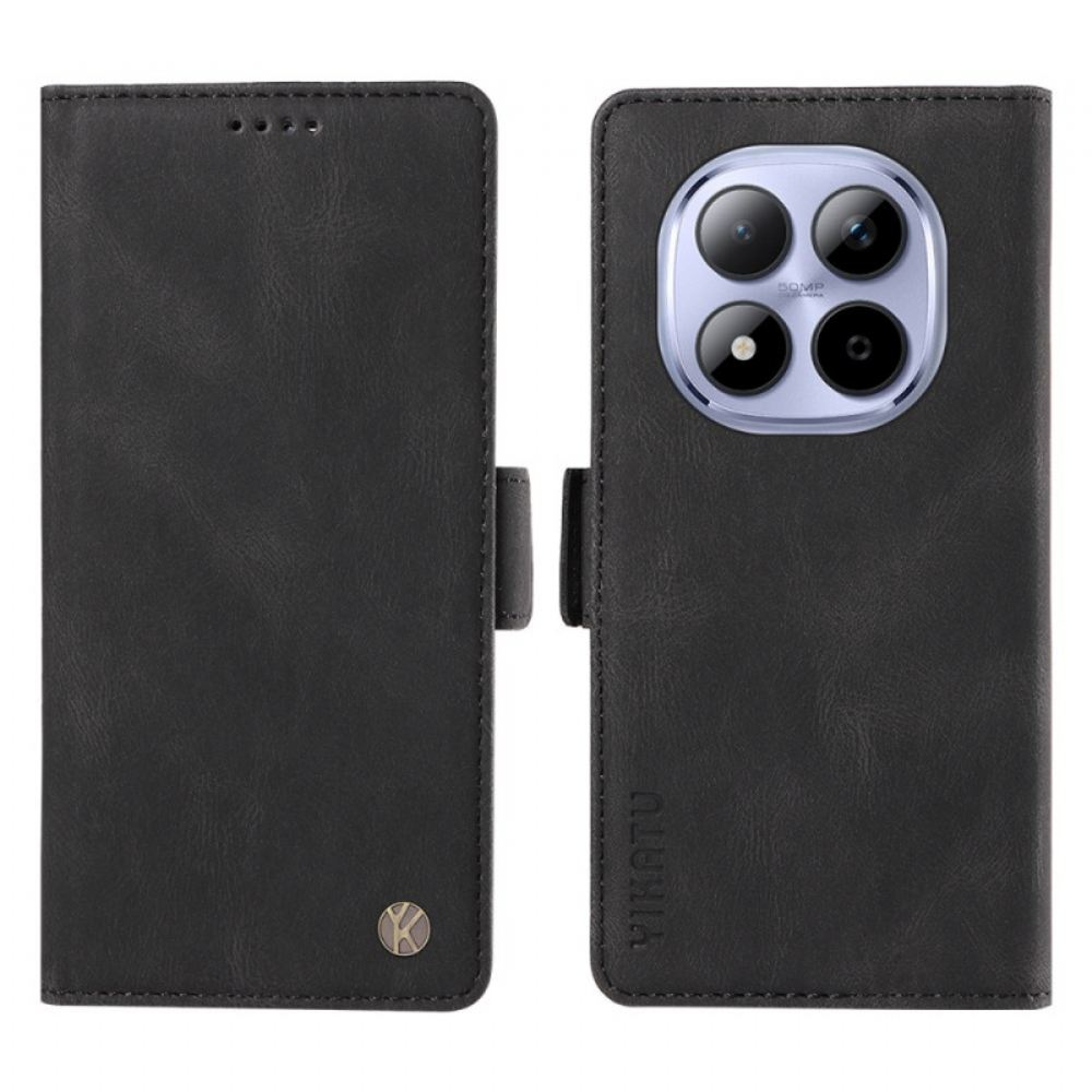 Kožený Kryt Xiaomi Redmi Note 15 Pro 5g Semišový Efekt Yikatu