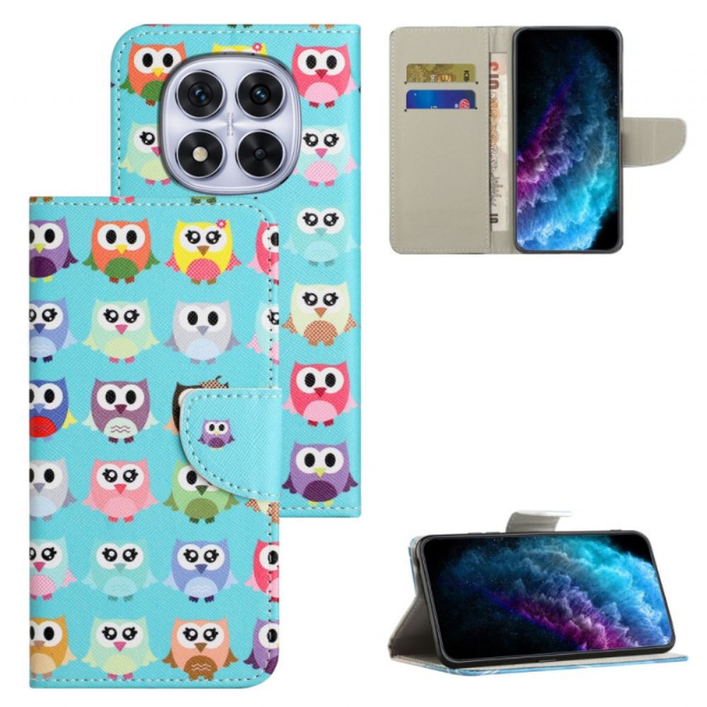 Kožený Kryt Xiaomi Redmi Note 15 Pro 5g Sovy