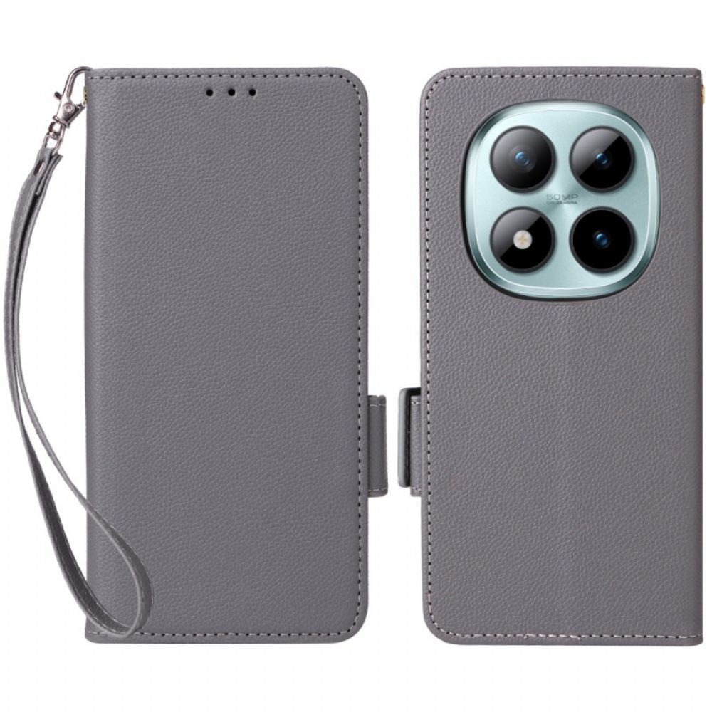 Kožený Kryt Xiaomi Redmi Note 15 Pro 5g Umělá Kůže S Páskem