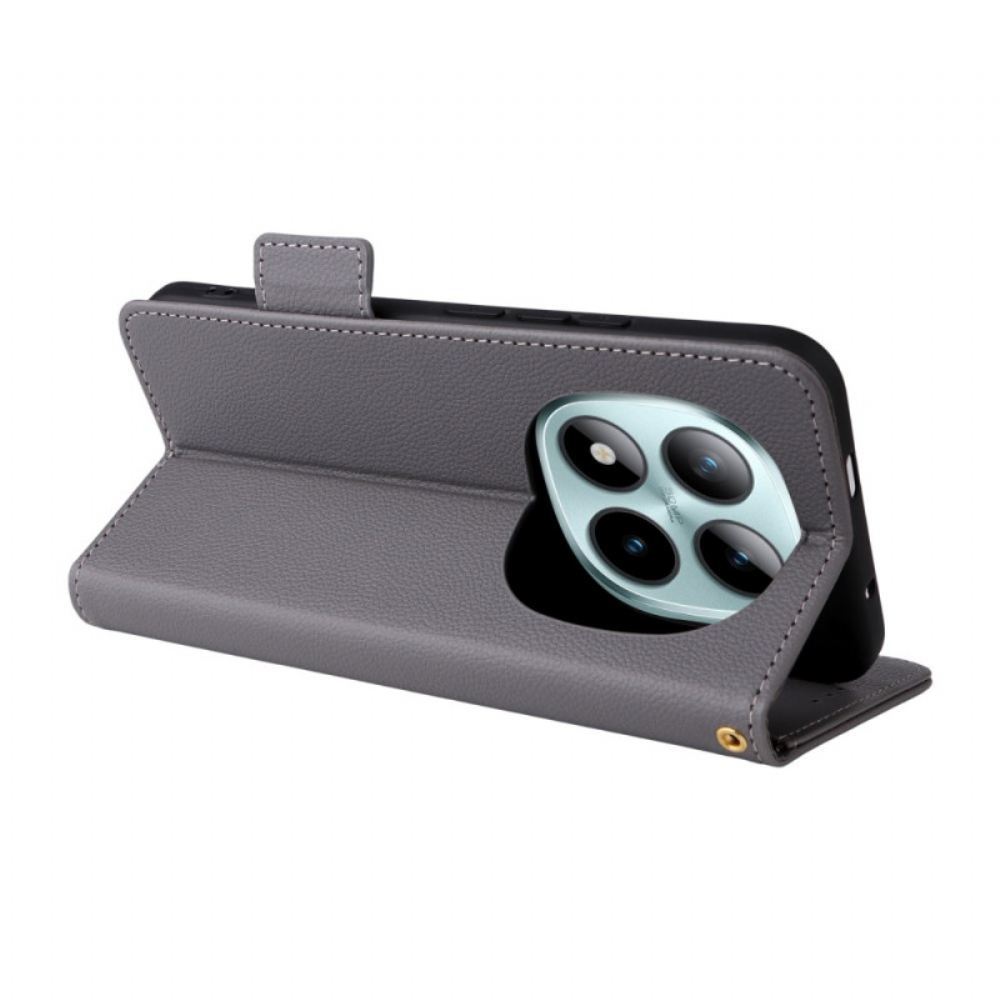 Kožený Kryt Xiaomi Redmi Note 15 Pro 5g Umělá Kůže S Páskem