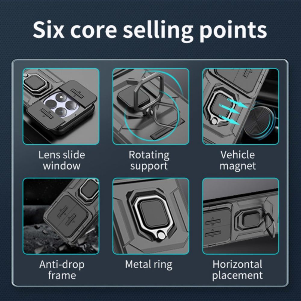 Kryt Na Xiaomi Redmi Note 15 Pro 5g Odolný Kroužek S Krytkou Objektivu