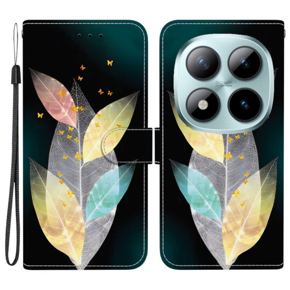 Peněženková Pouzdra Xiaomi Redmi Note 15 Pro 5g Kryty Na Mobil Barevné Listy