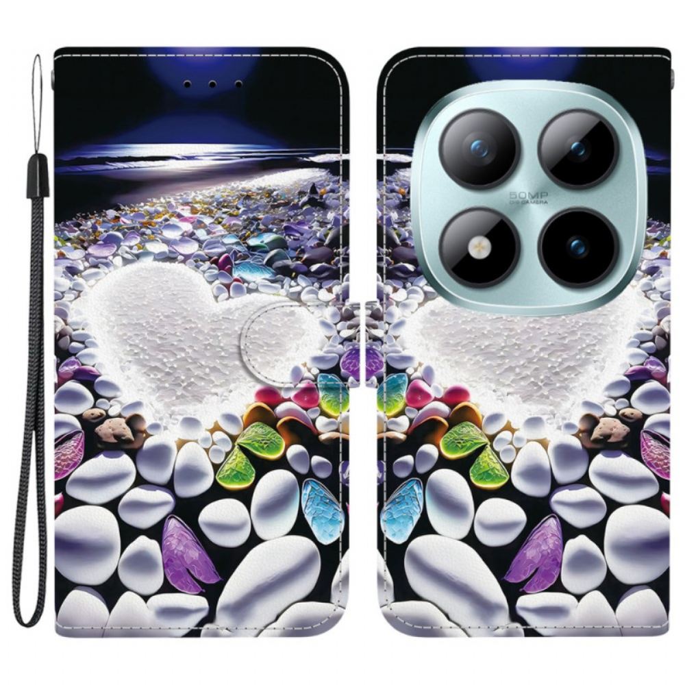 Peněženková Pouzdra Xiaomi Redmi Note 15 Pro 5g Kryty Na Mobil Bílé Srdce