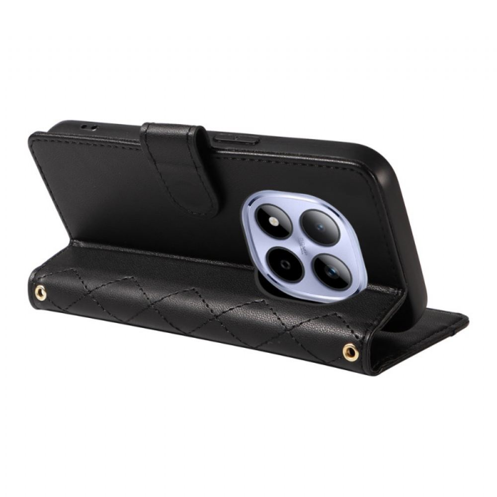 Peněženková Pouzdra Xiaomi Redmi Note 15 Pro 5g Kryty Na Mobil Prošívané S Popruhy