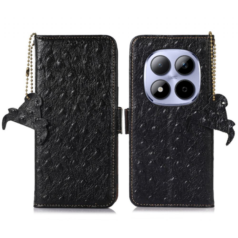 Peněženková Pouzdra Xiaomi Redmi Note 15 Pro 5g Kryty Na Mobil Texturovaná Pravá Kůže