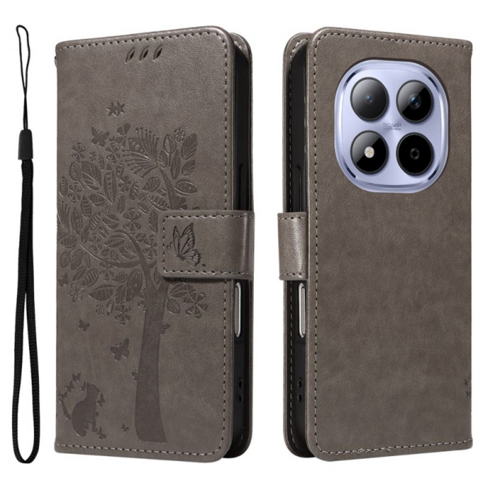 Peněženková Pouzdra Xiaomi Redmi Note 15 Pro 5g Kryty Na Mobil Vzor Kočky A Stromu