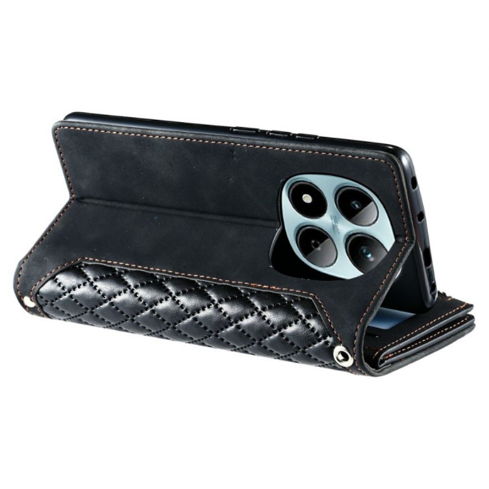 Peněženková Pouzdra Xiaomi Redmi Note 15 Pro 5g Prošívaný Retro Design